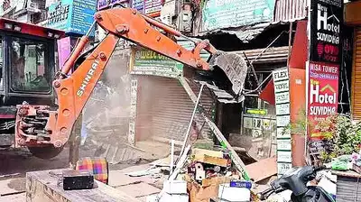 Encroachment Crackdown MCD Removes Illegal Sheds in Bhalswa Dairy Colony