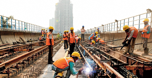 Hoarding Removed for Metro Work