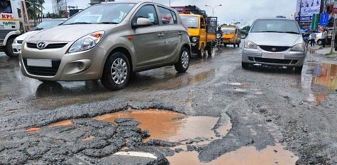 Chennai's Perumbakkam Road A Pothole