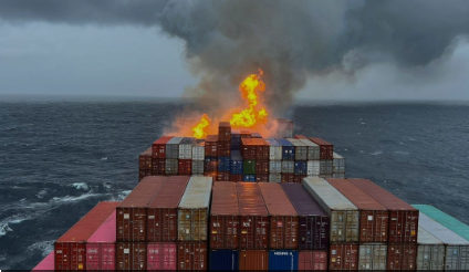 Massive Fire on Merchant Vessel Sparks Coast Guard Rescue Off Goa