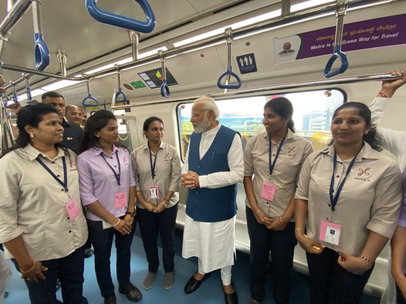 Prime Minister Modi Launches Delhi-Faridabad Metro Line Extension