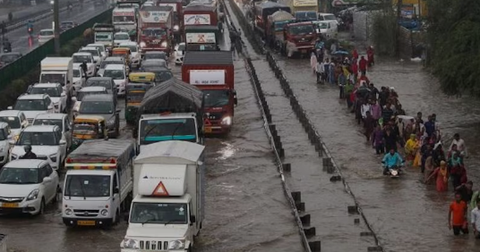 Gurgaon Faces Deluge Homes Flooded, Traffic Chaos