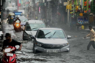 Heavy Rain Causes Flooding in Ahmedabad's East