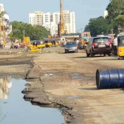 Kolathur Residents in Chennai Demand Urgent Repair of Damaged Road