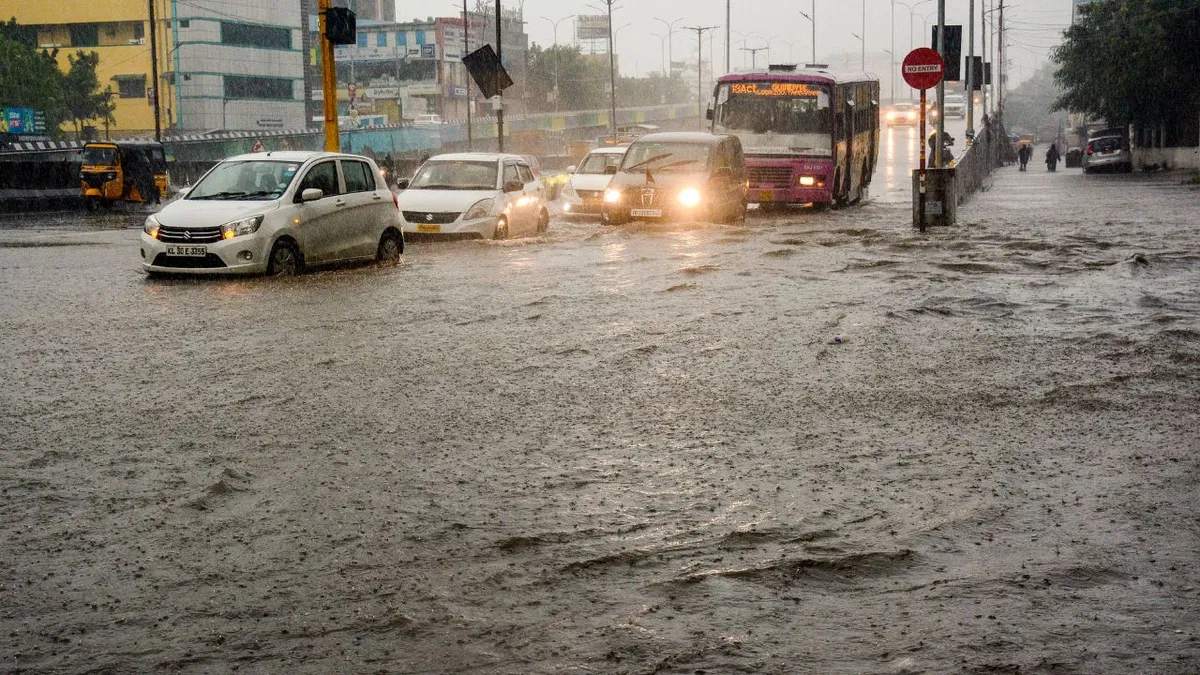Chennai Faces Sporadic Rains, Flooded Streets Post-Cyclone Fengal