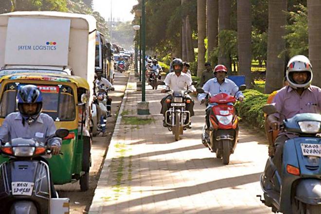 Pune Traffic Woes Footpaths Blocked by Bikes