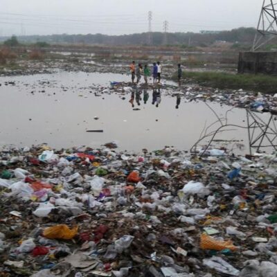 Ahmedabad Lakes Choked by Unchecked Construction Waste Dumping