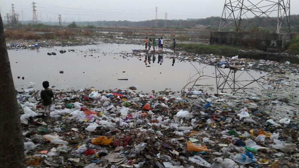 Ahmedabad Lakes Choked by Unchecked Construction Waste Dumping