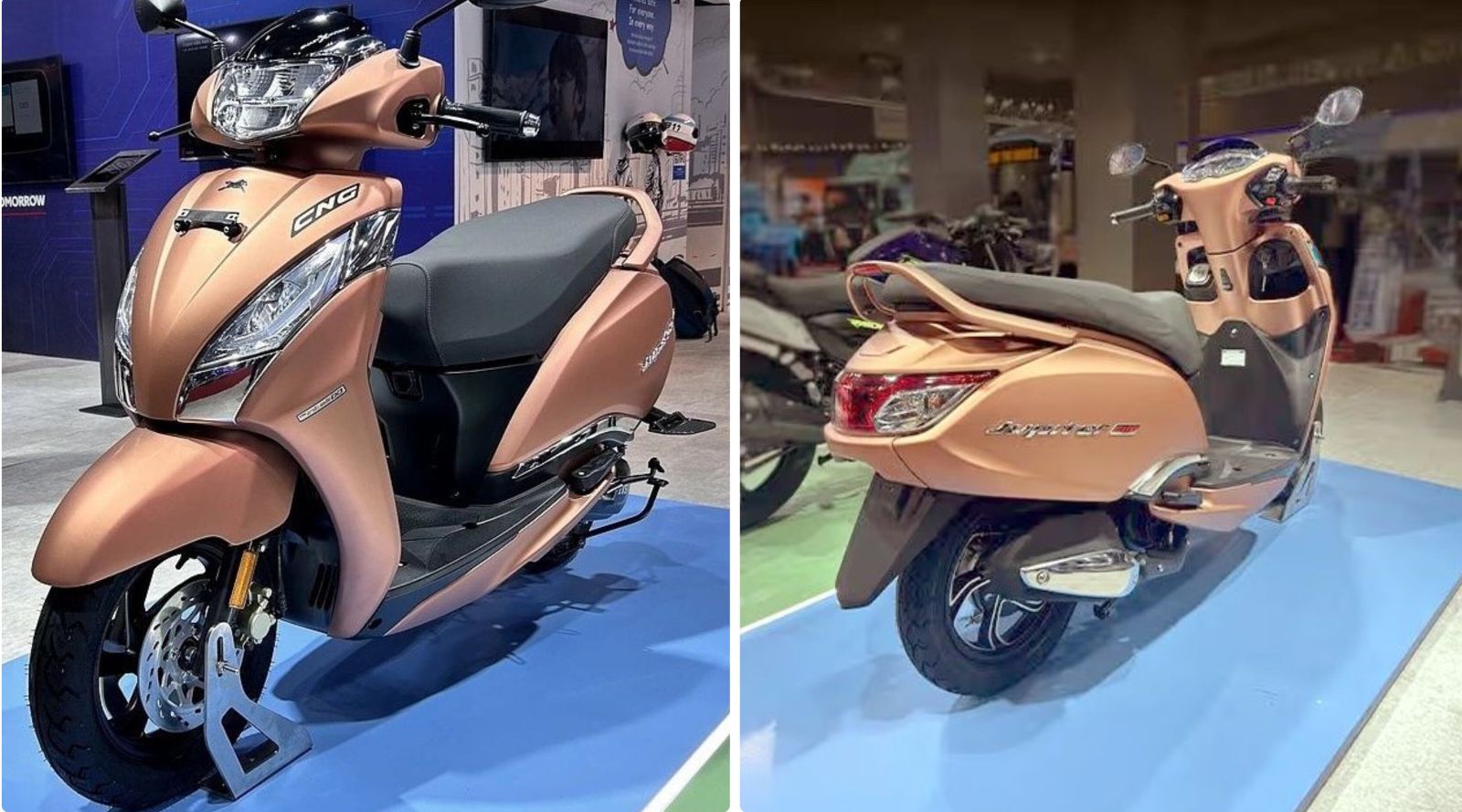 Mumbai TVS Jupiter CNG India's first bi-fuel scooter.