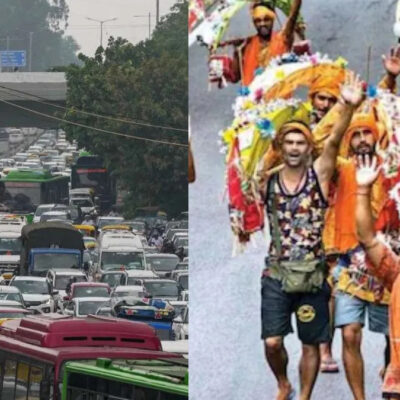 Delhi-NCR Navigates Traffic Disruptions Amidst Kanwar Yatra (1)