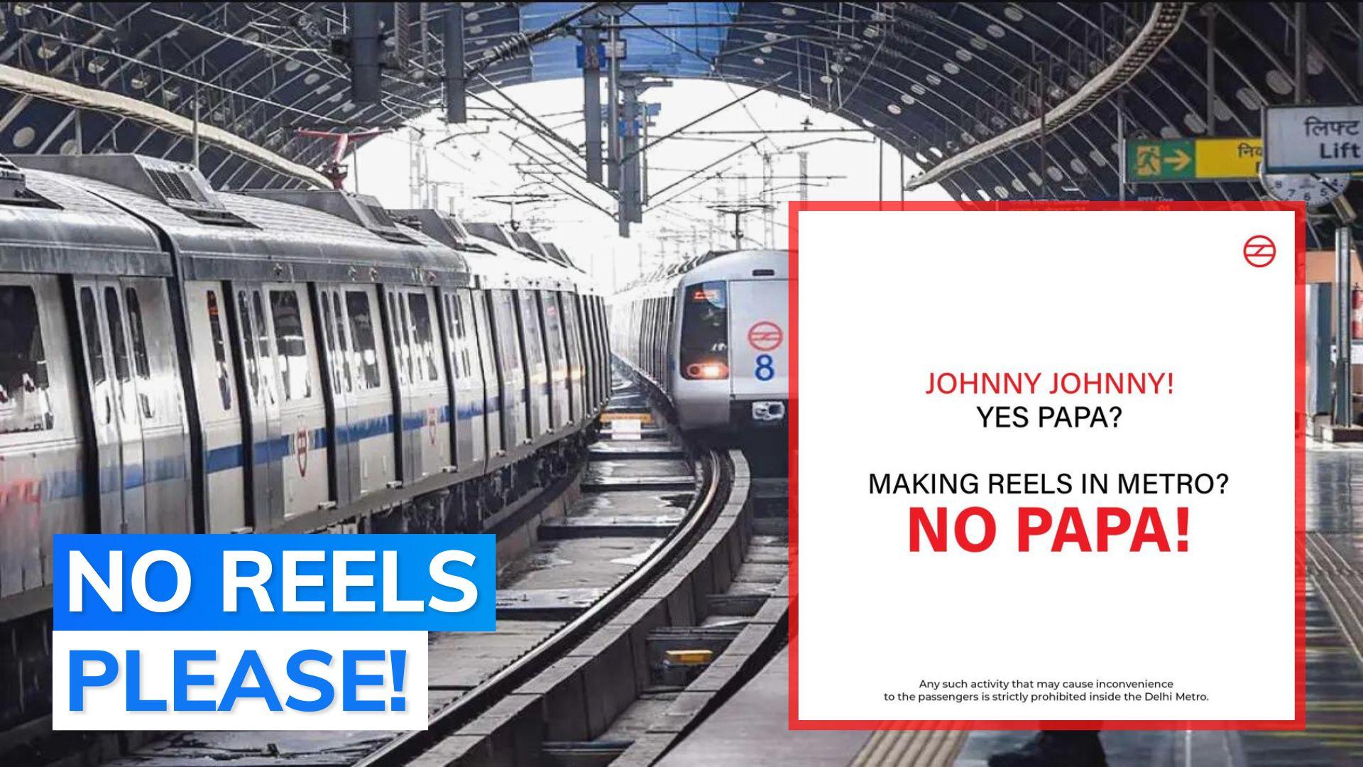 Delhi Metro officials issue warning against Social Media Reel making inside coaches