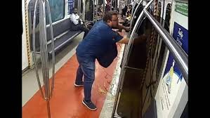 Metro CCTV Captures Passenger Spraying Black X on Blue Line Door