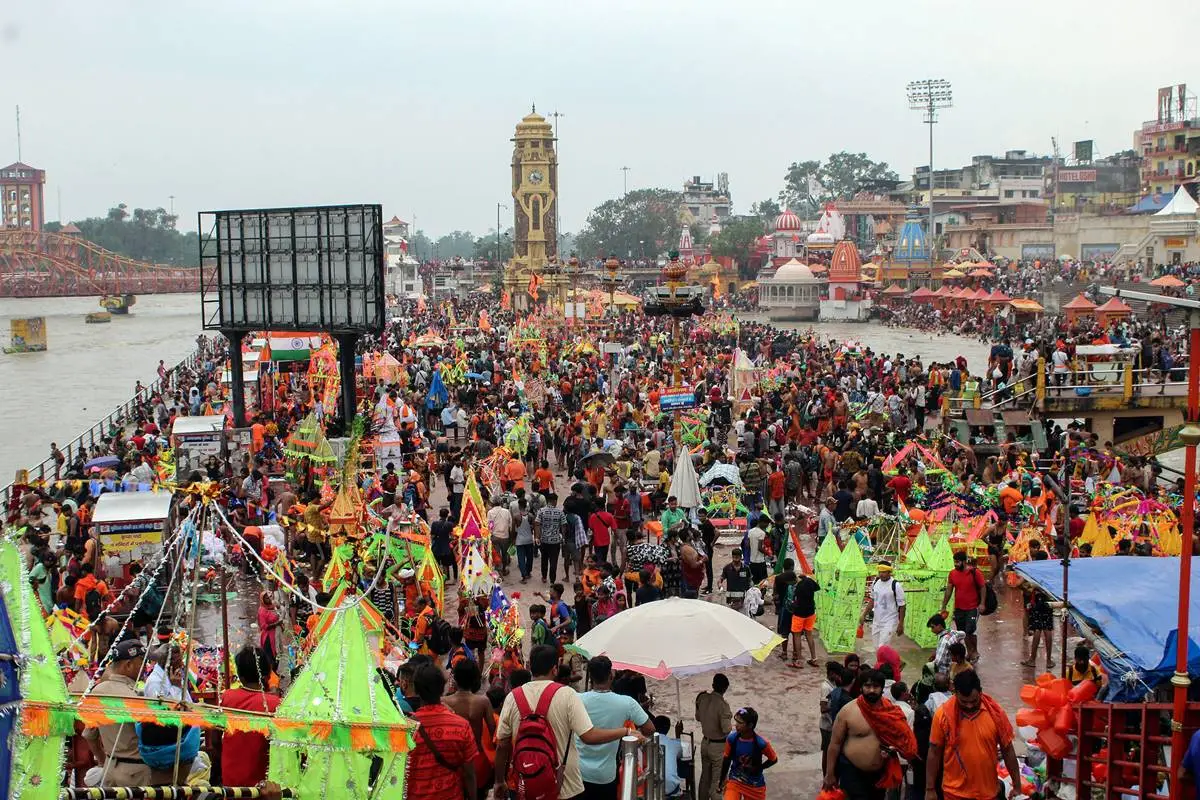 Varanasi Traffic Diversions, Road Caves Add Woes for Shrawan Pilgrims