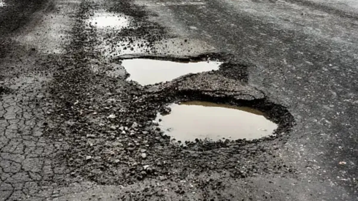 Gurugram Commuters Face Pothole Chaos Days After Heavy Rainfall Damage