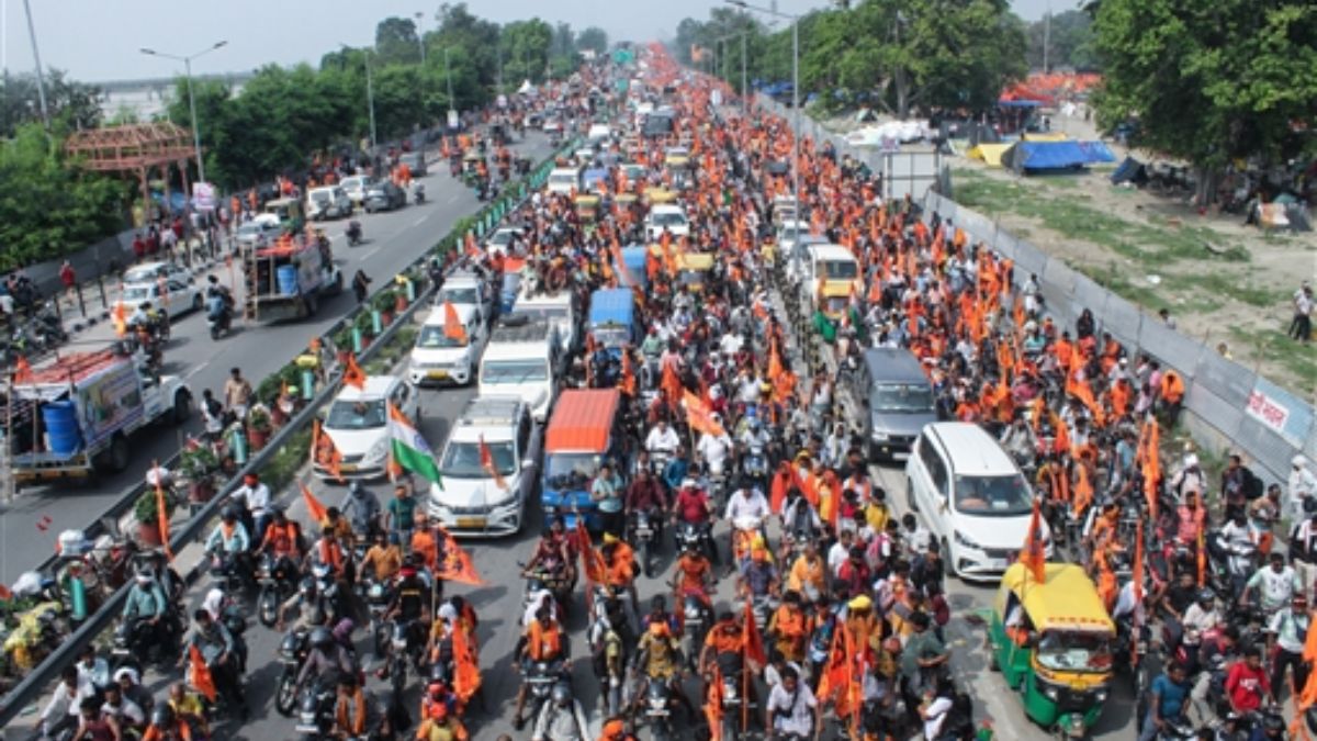 Delhi NCR Traffic Snarls as Kanwar Yatra Closes Noida Faridabad Road