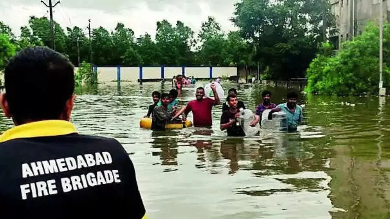 Ahmedabads Madhumalti Housing choked by sewage as 2000 Nikol residents wade through waste