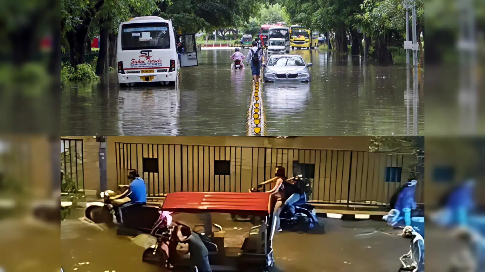 Delhi NCR Heavy Rains Cause Waterlogging Traffic Chaos Yellow Alert Issued