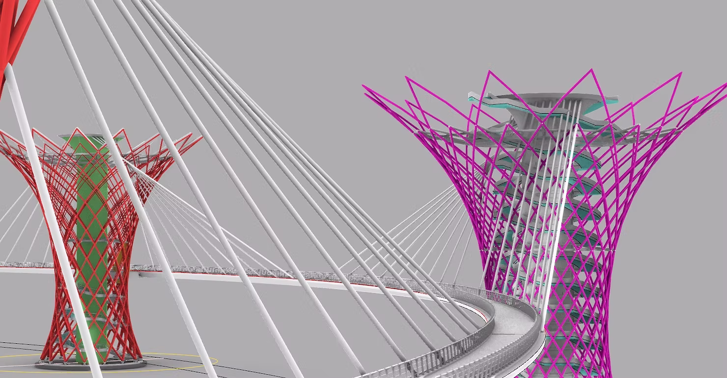 Delhi NBCC Begins Construction Of 45 Meter Spiral Skybridge
