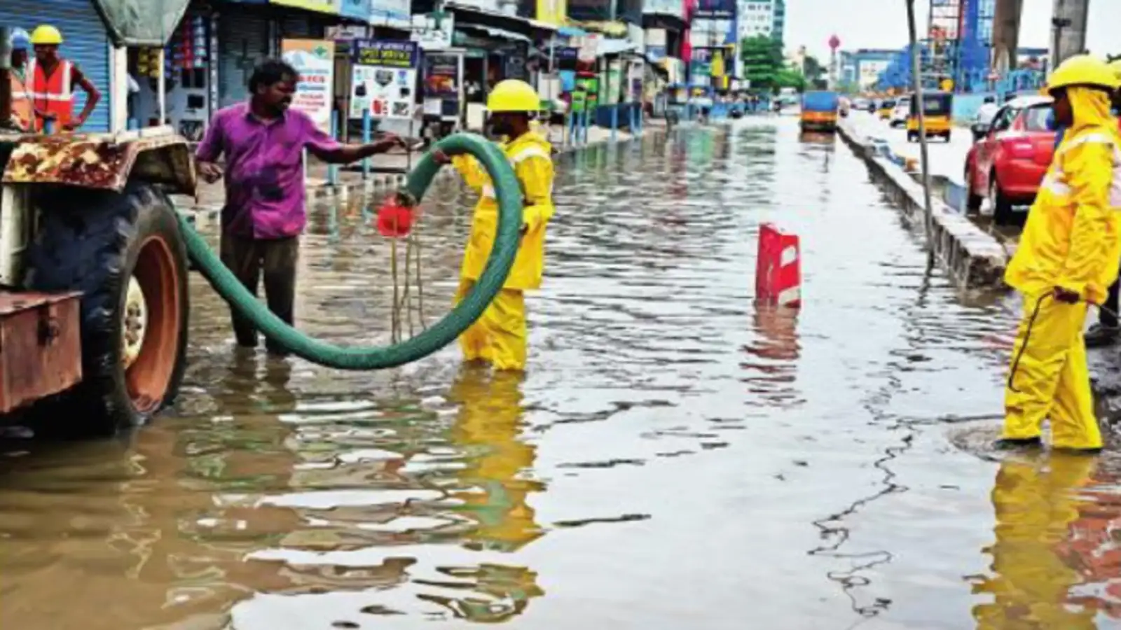 Chennai Authorities Examine Flood-Prone Rainwater Vent Beneath Thiruneermalai Bypass Road