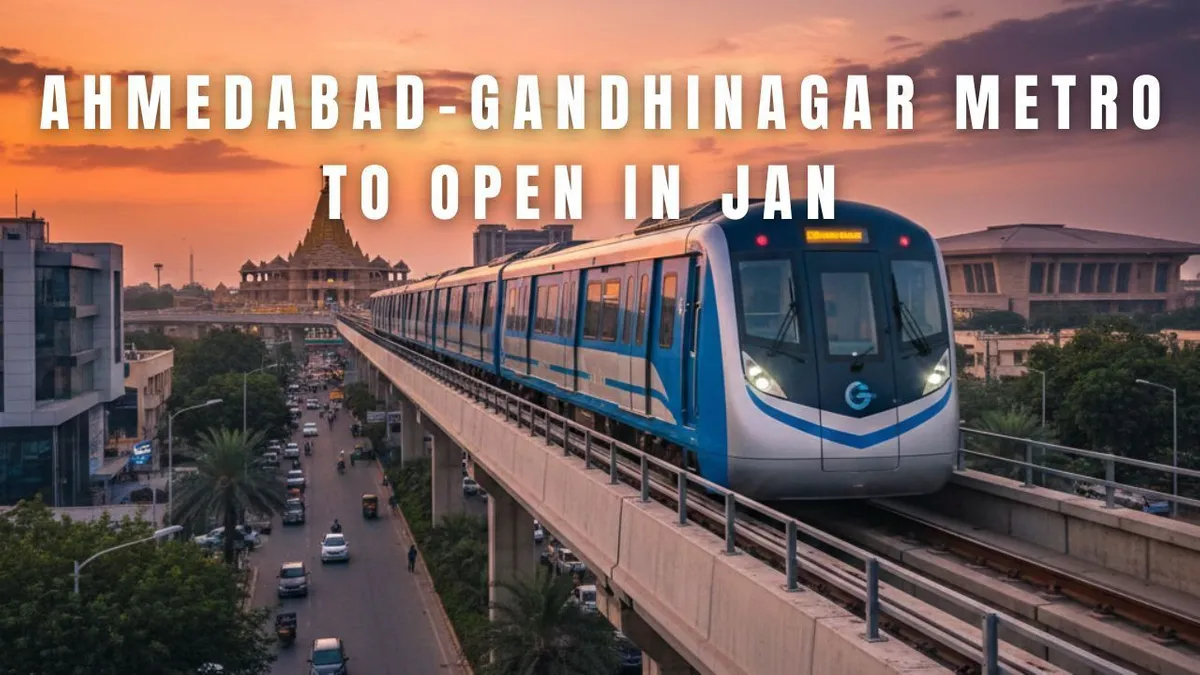 Ahmedabad - Gandhinagar Metro Adds Five New Stations