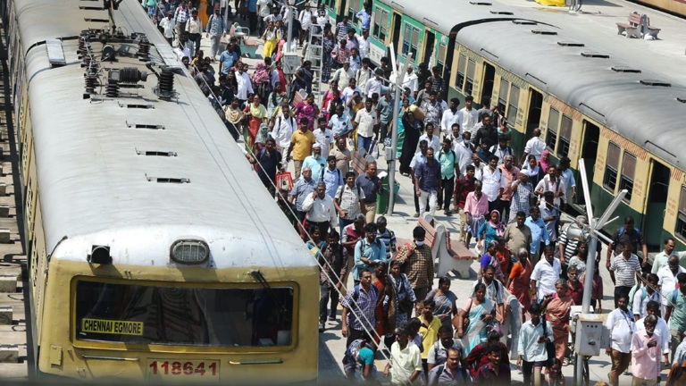 Chennai Train Service Cuts Strain City Commuters